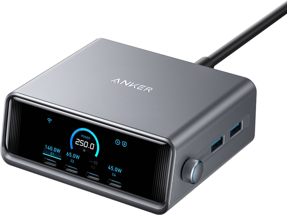 Зарядний пристрій ANKER Prime Charger 250W 6 Ports GaNPrime