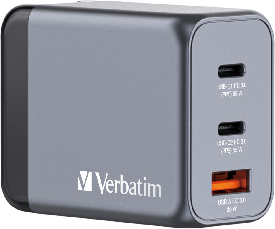 Зарядное устройство Verbatim 3-Port GaN Wall Charger 65W