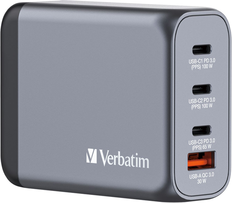 Зарядное устройство Verbatim 4-Port GaN Wall Charger 100W
