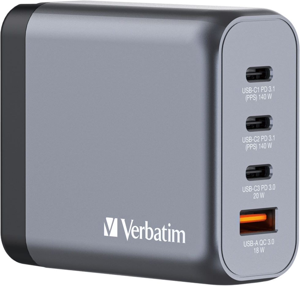 Зарядное устройство Verbatim 4-Port GaN Wall Charger 140W