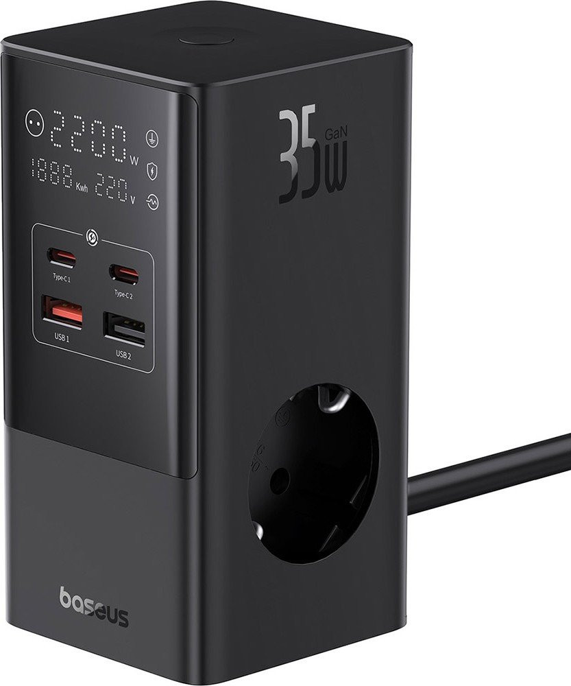 Зарядное устройство BASEUS PowerCombo Tower 2AC2U2C 35W
