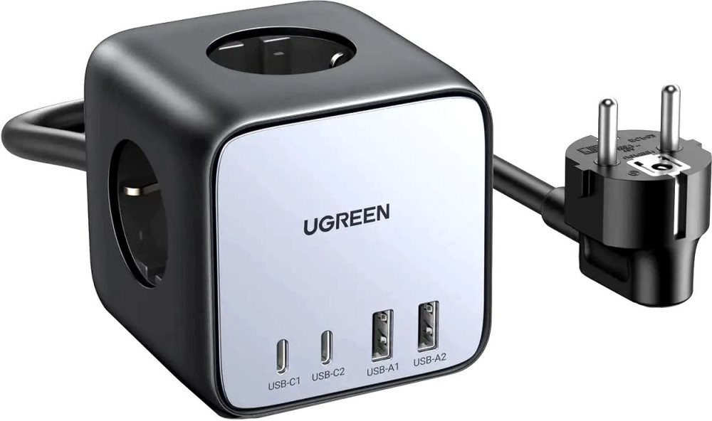 Зарядное устройство Ugreen DigiNest Cube 65W USB C Power Strip GaN