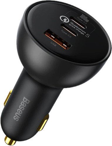 Зарядний пристрій BASEUS Qualcomm QC5 Car Charger 2CU 160W