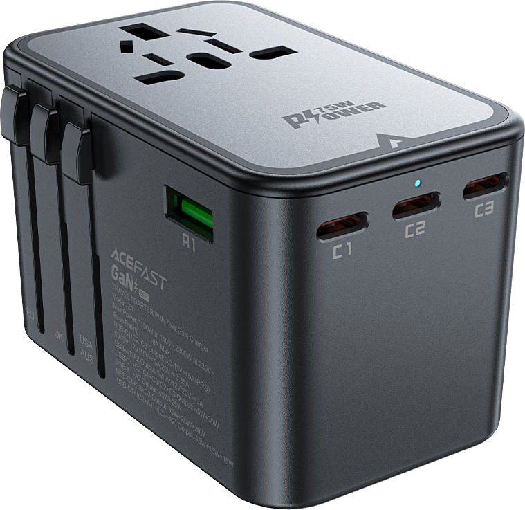 Зарядний пристрій Acefast Z1 PD75W GaN