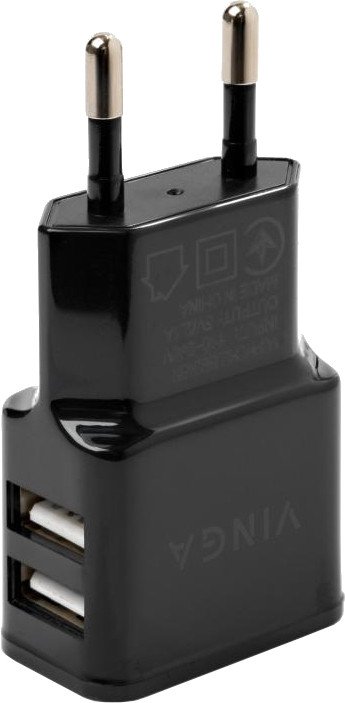 Зарядний пристрій Vinga VCPWCH2USB2A
