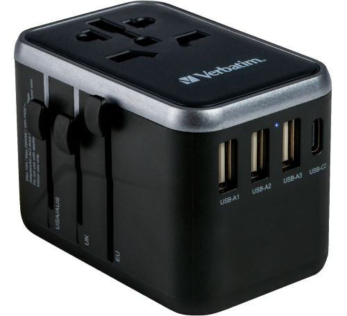 Зарядний пристрій Verbatim Universal Travel Adapter 61W