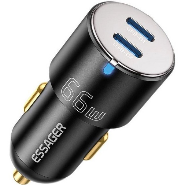 Зарядное устройство Essager City Dual USB C 66W