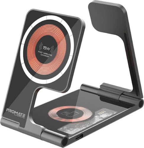 Зарядний пристрій Promate AuraFold-Trio