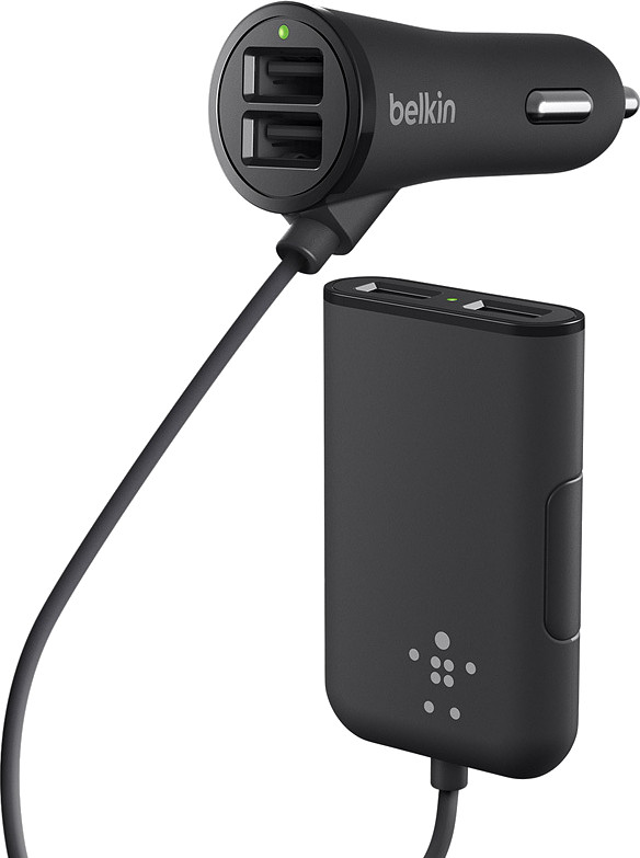 Зарядний пристрій Belkin 4-Port USB-A Car Charger Extendable Hub