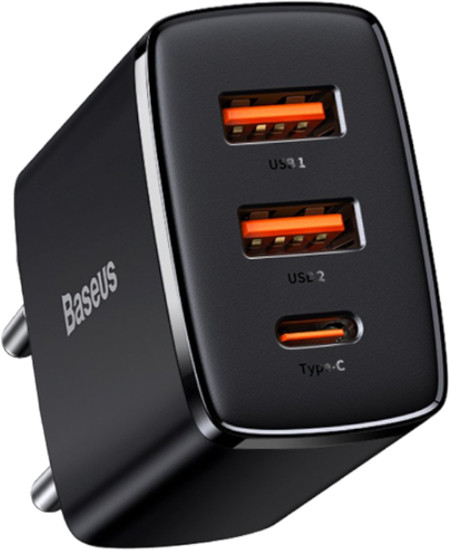 Зарядний пристрій BASEUS Compact Quick Charger 2UC 30W