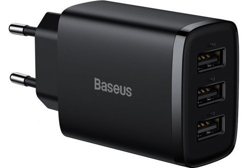 Зарядний пристрій BASEUS Compact Charger 3U 17W