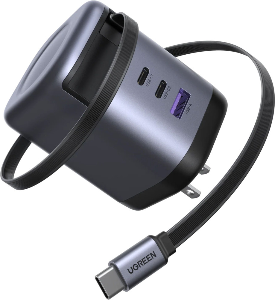 Зарядний пристрій Ugreen Nexode 100W Charger with Retractable USB-C Cable