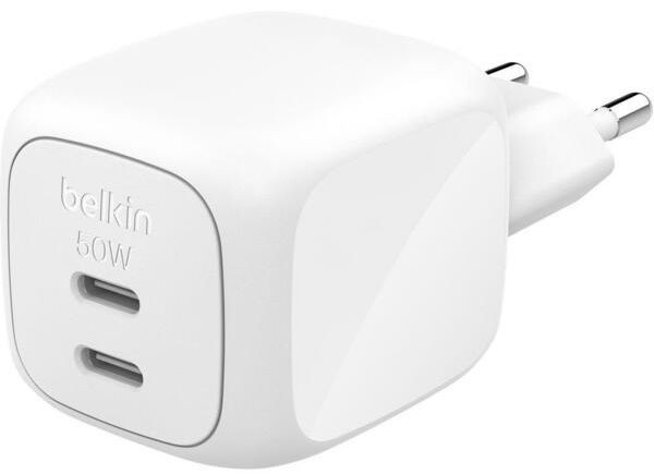 Зарядное устройство Belkin BoostCharge Pro Dual USB-C GaN Wall Charger 50W