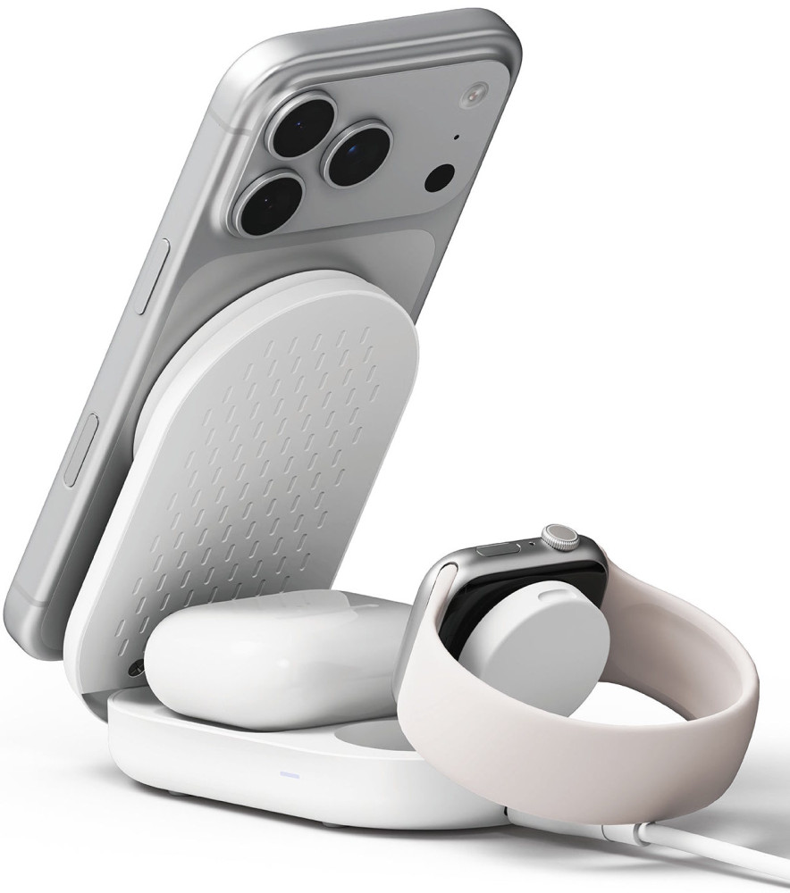 Зарядний пристрій Ringke Stand Qi2 25W 3-in-1 Folding Magnetic Wireless Charger