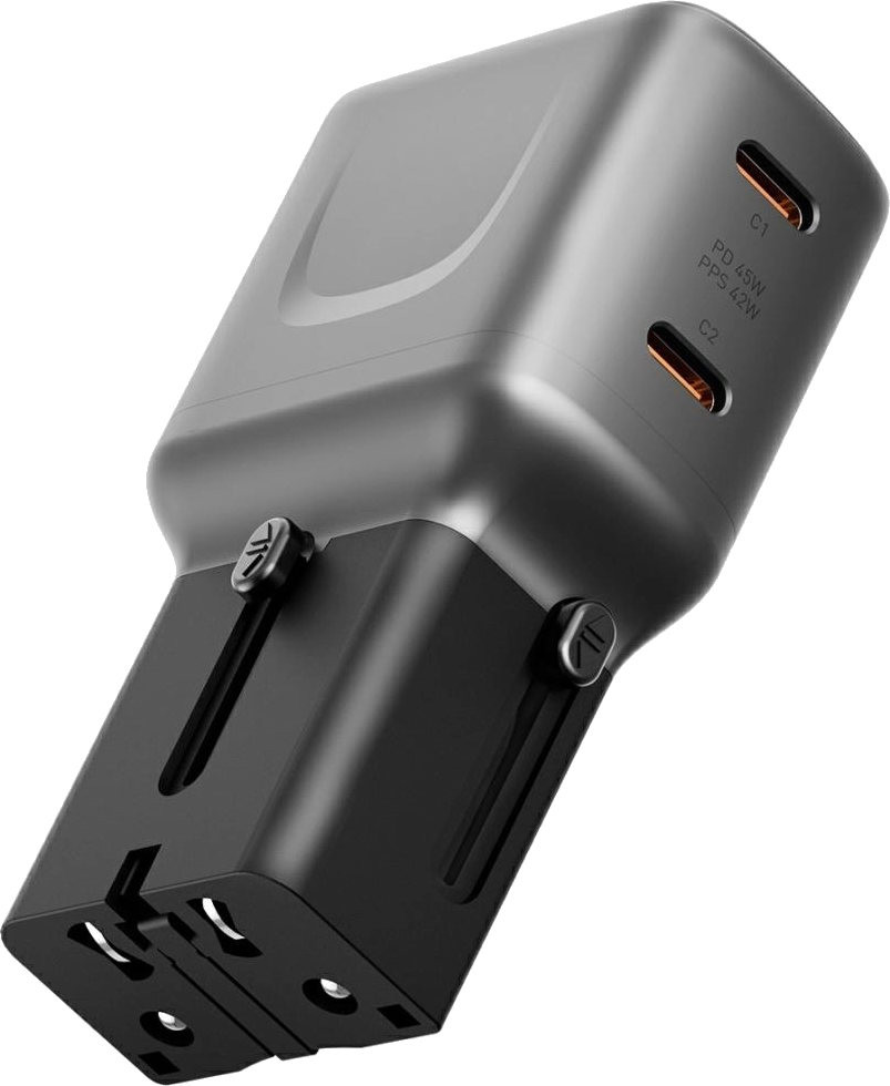Зарядний пристрій Energea TravelGo 2xUSB-C 45W