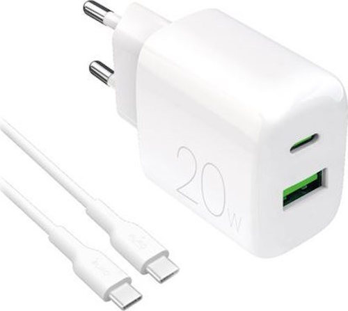 Зарядний пристрій PURO Prolite USB-C USB-A 20W