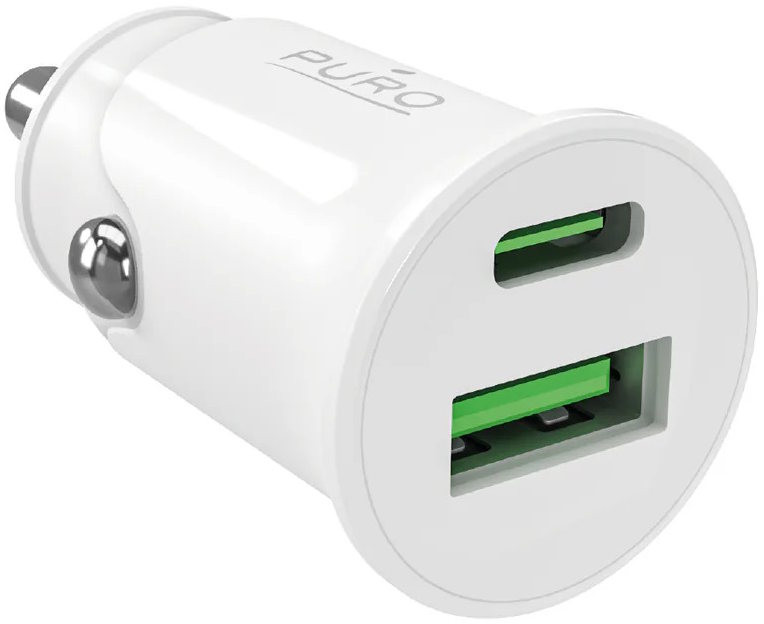 Зарядний пристрій PURO Prolite USB-A USB-C 20W Car