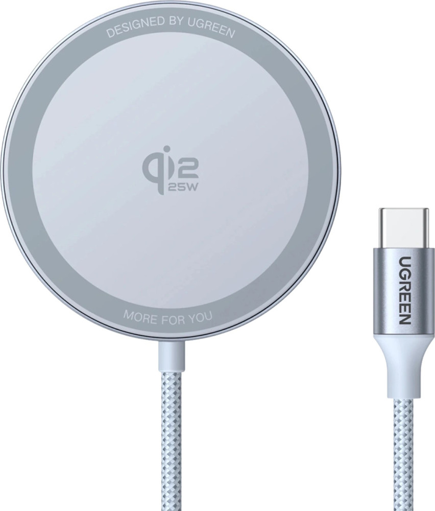 Зарядний пристрій Ugreen MagFlow Qi2.2 Magnetic Wireless Charger 25W