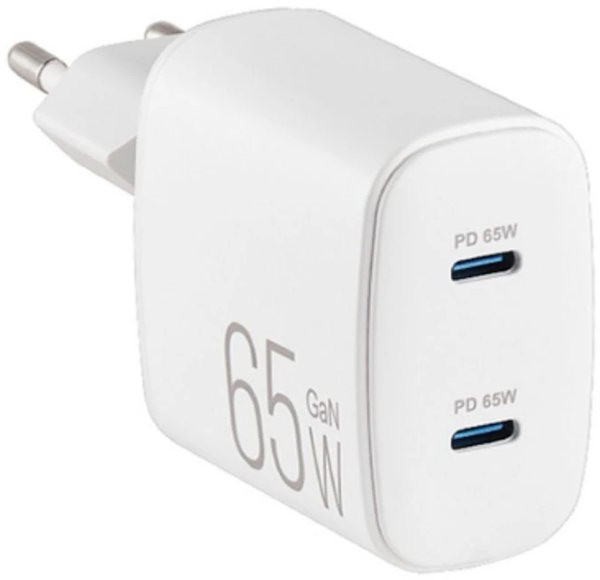 Зарядний пристрій Brevia ePowerGaN PD65W 2xUSB-C