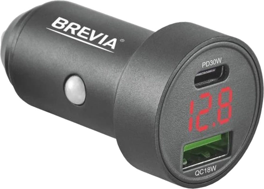 Зарядное устройство Brevia ePower DualMetal Display 48W