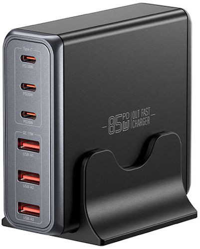 Зарядний пристрій Essager Desktop GaN Charging Station 85W