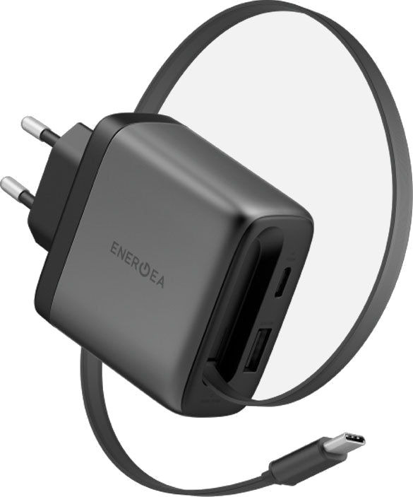 Зарядний пристрій Energea AmpCharge Arc GaN65