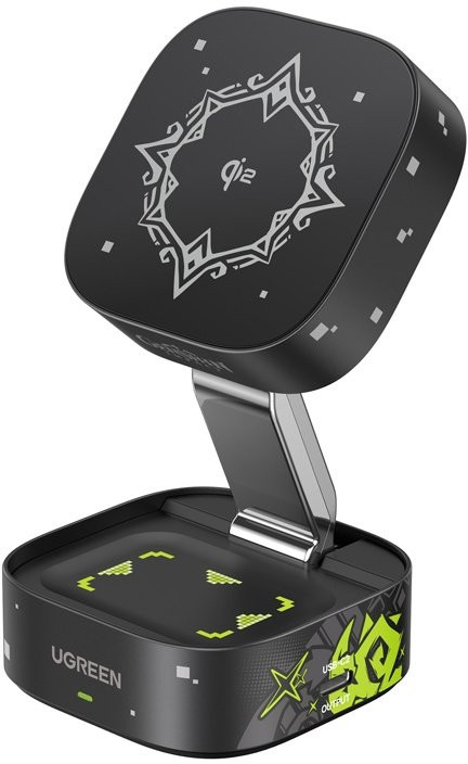 Зарядний пристрій Ugreen 2-in-1 Magnetic Foldable Charging Station Qi2 15W