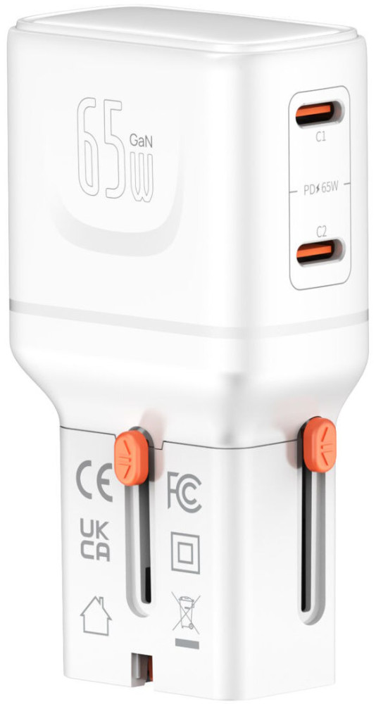 Зарядное устройство 4smarts World Travel 65W 2xUSB-C