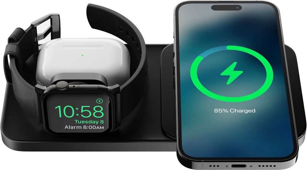 Зарядний пристрій Nomad Base One Max Qi2 3-in-1 Charging Hub